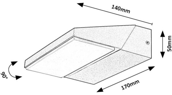 Rabalux 77064 - Applique a LED da esterno SENICA LED/13W/230V IP65 nero