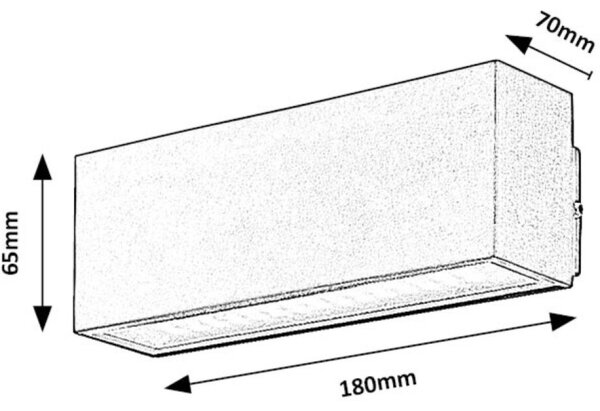 Rabalux 77075 - Applique a LED da esterno MATARO LED/10W/230V IP54 nero