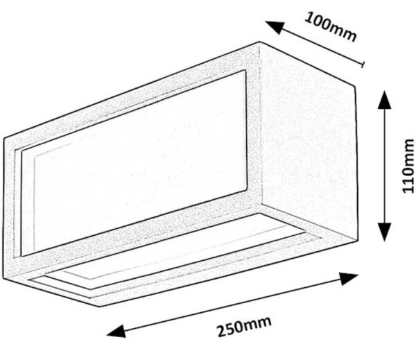 Rabalux 77099 - Applique da esterno LED LUBLIN LED/10W/230V IP54 nero