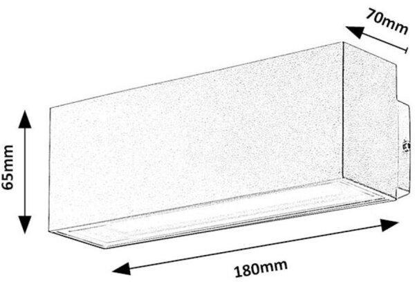 Rabalux 77076 - Applique a LED da esterno MATARO LED/10W/230V IP54 bianco