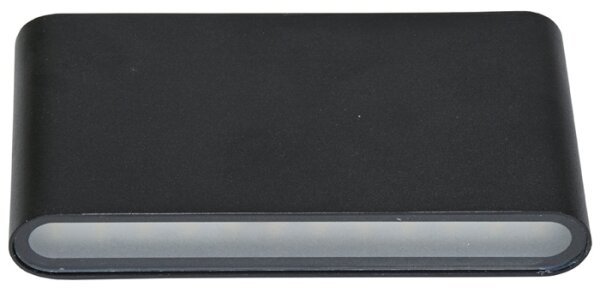 Ecolite ZFP12-CR - Applique a LED da esterno BRICK 2xLED/6W/230V IP65 nero