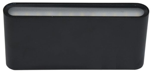 Ecolite ZFP12-CR - Applique a LED da esterno BRICK 2xLED/6W/230V IP65 nero
