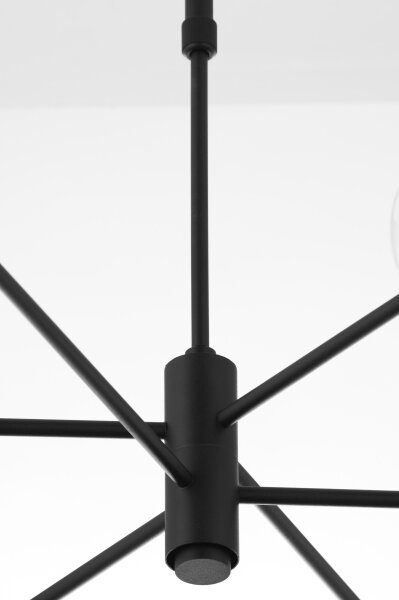 Jupiter 1997 - Lampadario a sospensione con supporto rigido MOKA 3xGU10/10W/230V + 3xG9/10W/230V nero/bianco