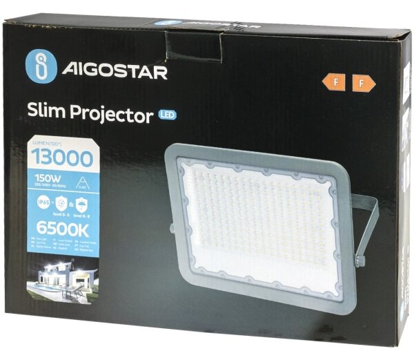 Aigostar - Riflettore LED LED/150W/230V grigio 6500K IP65