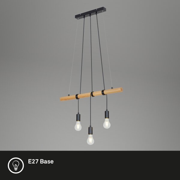 Briloner 4015035 - Lampadario a sospensione con filo 3xE27/25W/230V
