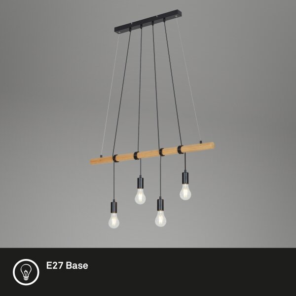 Briloner 4015045 - Lampadario a sospensione con filo 4xE27/25W/230V