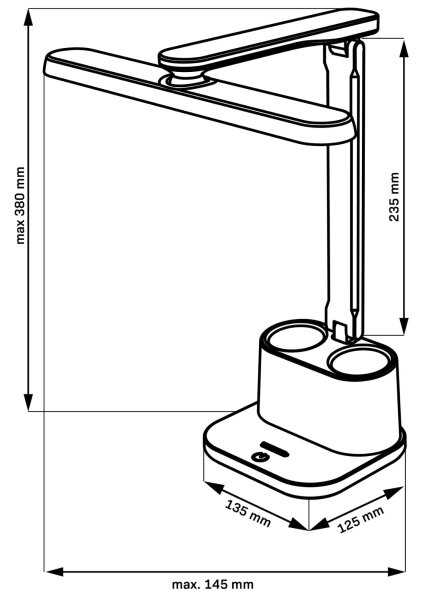 Lampada da tavolo LED dimmerabile con funzione Touch BARI LED/6W/230V nero