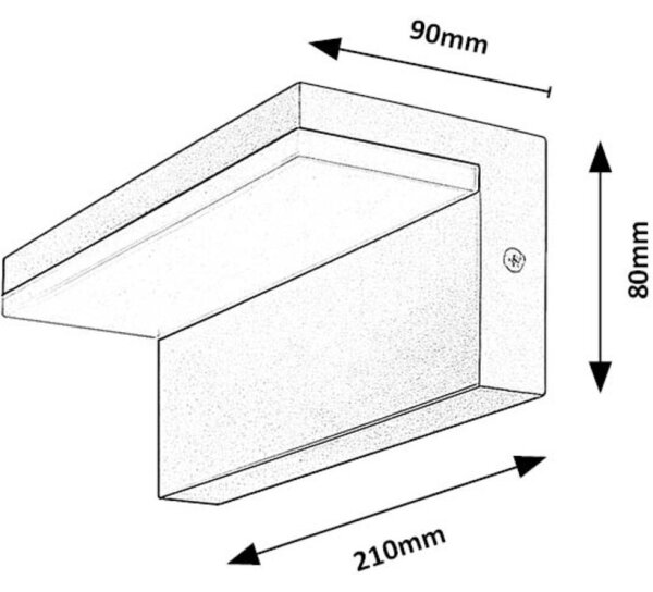 Rabalux 77092 - Applique a LED da esterno ZARAGOZA LED/10W/230V IP54 nero