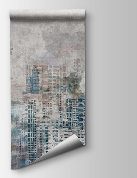 Carta da parati Lo skyline della città con molti edifici, Carta da parati per Ragazzo, Carta da parati popolare, u20070 - Tapeko.it