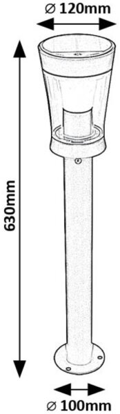 Rabalux 77038 - Lampada solare LED ANGERS LED/3W/3,7V IP65 antracite