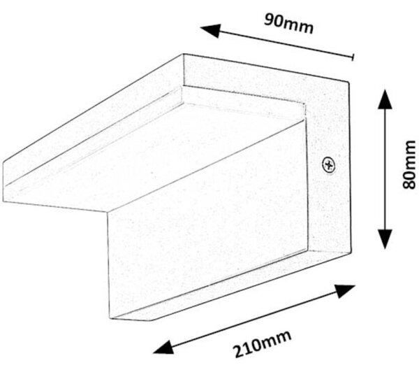 Rabalux 77093 - Applique a LED da esterno ZARAGOZA LED/10W/230V IP54 bianco