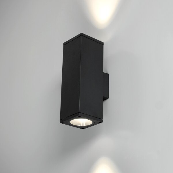 Applique da esterno 2xGU10/35W/230V IP54 quadrato nero