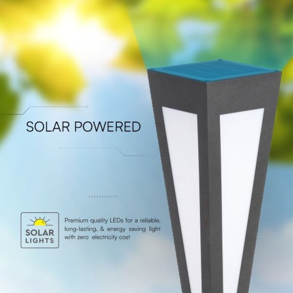 Lampada solare LED LED/2W/3,7V IP65 3000K nero