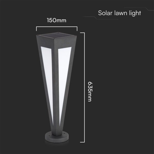 Lampada solare LED LED/2W/3,7V IP65 3000K nero