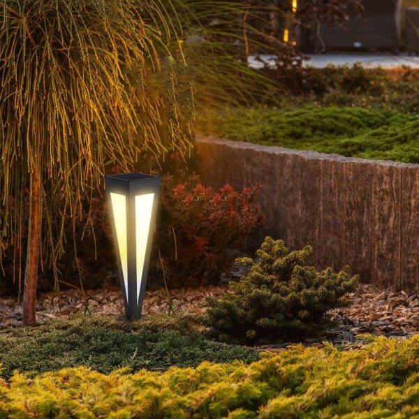 Lampada solare LED LED/2W/3,7V IP65 3000K nero