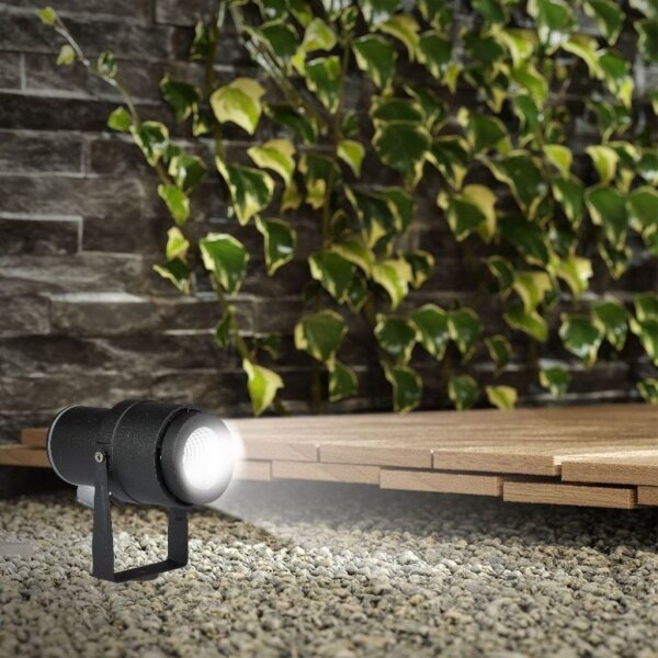 Lampada LED da esterno LED/12W/100-240V IP65 nero - vetro verde