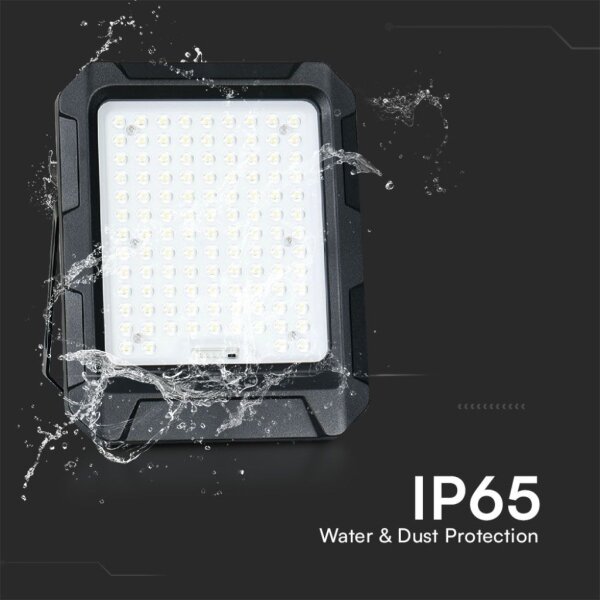 Faro solare a LED/15W/3,7V IP65 4000K nero + telecomando