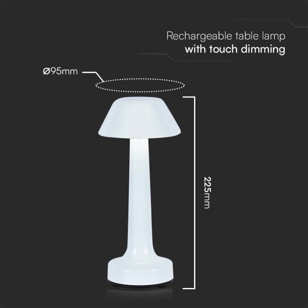 LED Lampada da tavolo ricaricabile dimmerabile LED/1W/5V 3000-6000K bianco