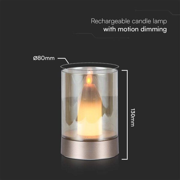 Lampada da tavolo ricaricabile LED/2W/5V 3000K rame
