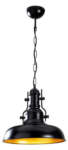Lampadario nero con paralume in metallo ø 32 cm Detroit – Opviq lights