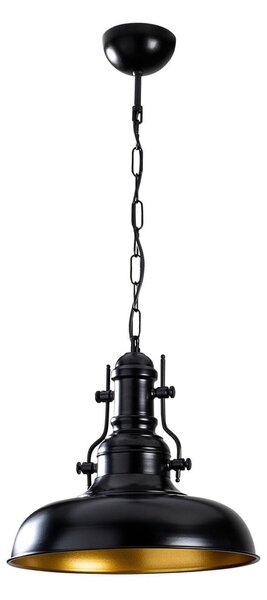 Lampadario nero con paralume in metallo ø 32 cm Detroit – Opviq lights