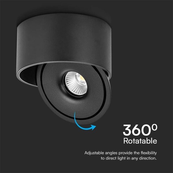 Faretto LED LED/20W/230V 3000/4000/6400K nero