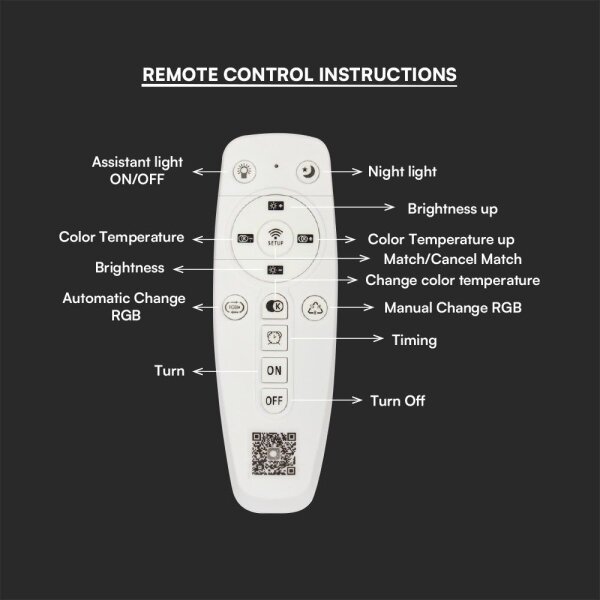 Lampadario a plafone LED dimmerabile LED/45W/230V 3000-6500K + +TC