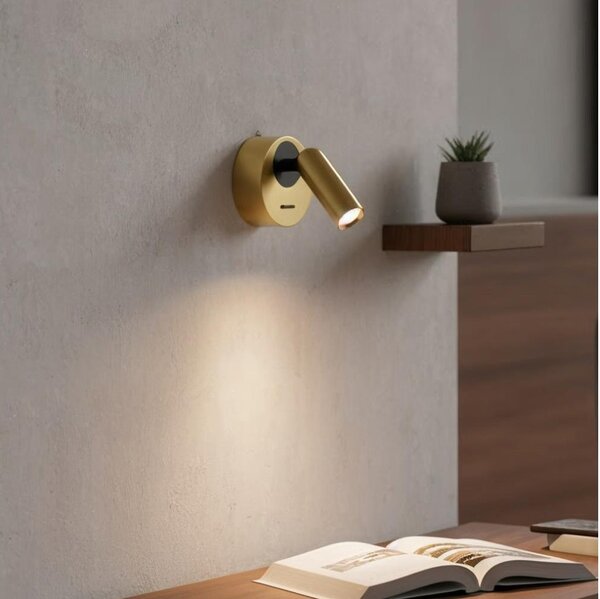 Ideal Lux - Luce Spot da parete a LED BEAN LED/3W/230V CRI 90 ottone