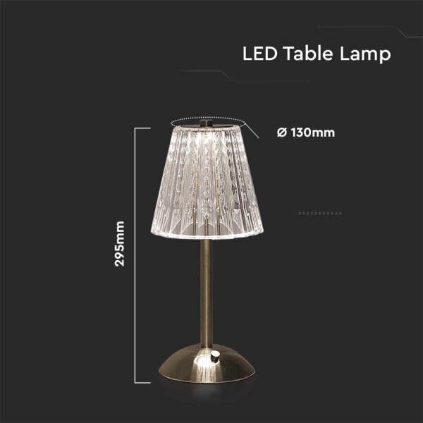 LED Lampada da tavolo ricaricabile dimmerabile LED/2,4W/5V 3000-6000K 1800 mAh cromo