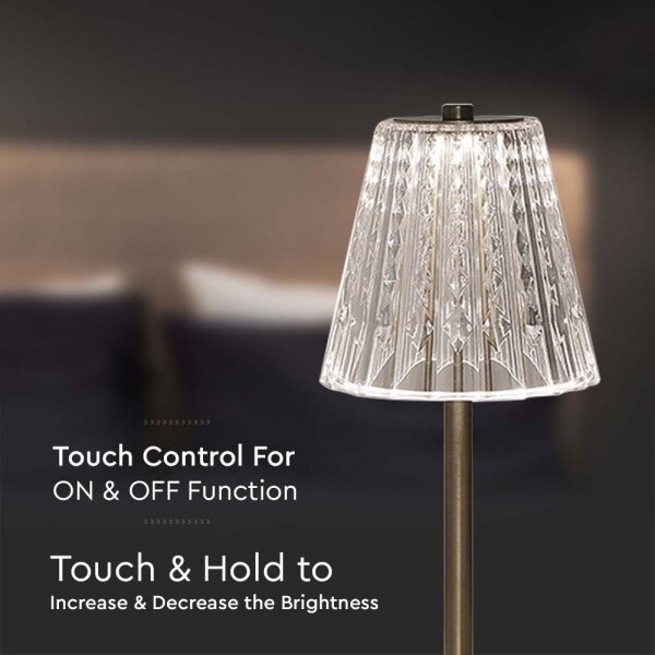 LED Lampada da tavolo ricaricabile dimmerabile LED/2,4W/5V 3000-6000K 1800 mAh cromo