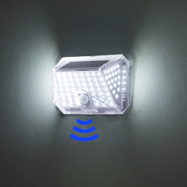 Brilagi-LED lampada solare da parete WALLIE LED/4W/5,5V argento con sensore