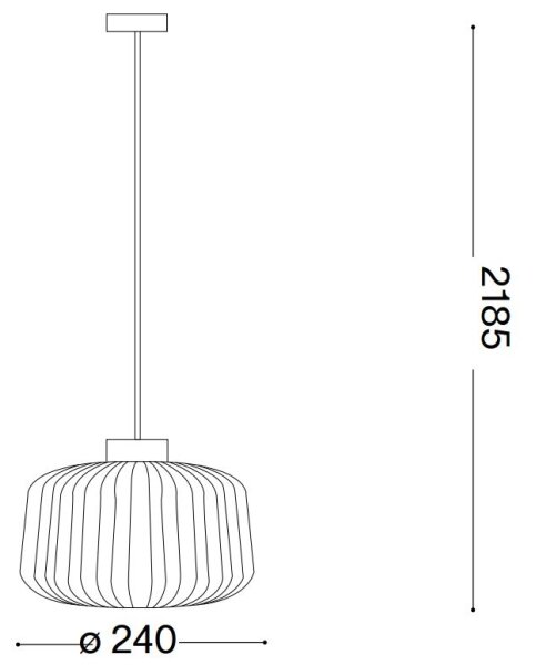 Ideal Lux - Lampadario a sospensione con filo MINT 1xE27/60W/230V diametro 24 cm limpido