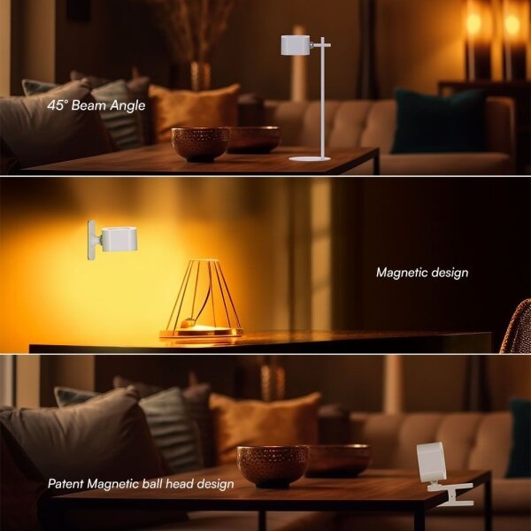 LED Lampada da tavolo magnetica dimmerabile 4in1 LED/3W/5V 3000-6000K 1800 mAh bianco