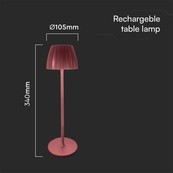 LED Lampada da tavolo ricaricabile dimmerabile LED/2,7W/5V 3000-6000K 1800 mAh marrone