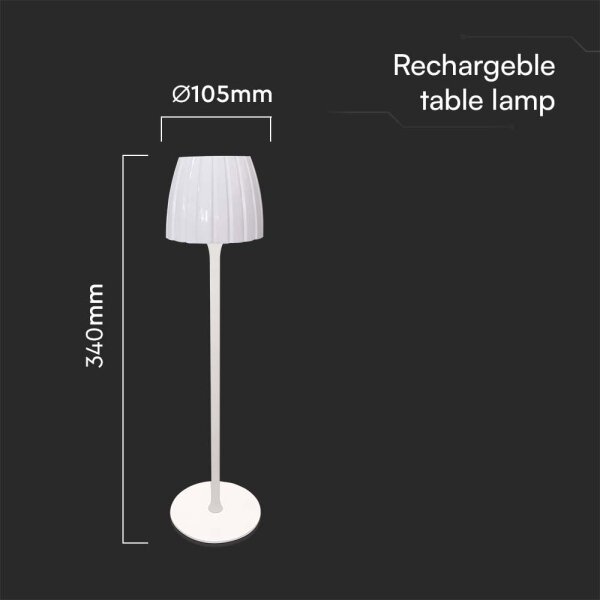 LED Lampada da tavolo ricaricabile dimmerabile LED/2,7W/5V 3000-6000K 1800 mAh bianco