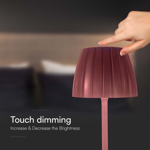 LED Lampada da tavolo ricaricabile dimmerabile LED/2,7W/5V 3000-6000K 1800 mAh marrone