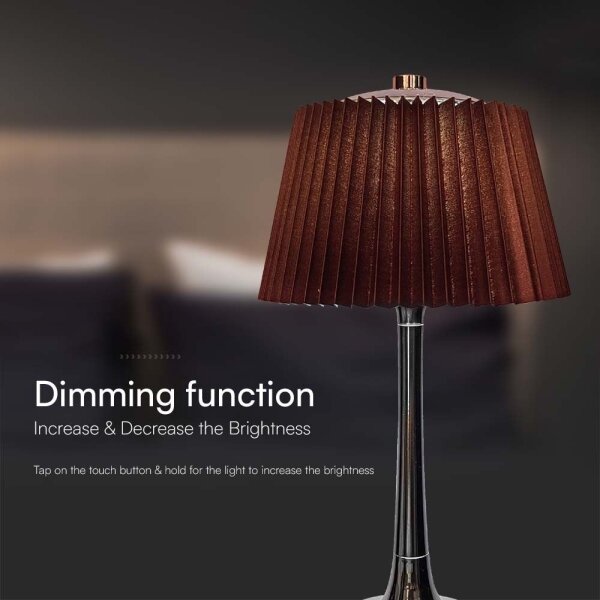 LED Lampada da tavolo ricaricabile dimmerabile LED/1,5W/5V 3000-6000K 1800 mAh marrone