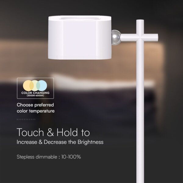 LED Lampada da tavolo magnetica dimmerabile 4in1 LED/3W/5V 3000-6000K 1800 mAh bianco