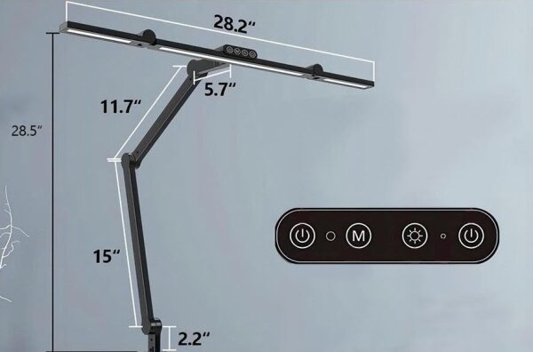 Lampada da tavolo LED dimmerabile con funzione Touch LED/24W/230V 3000-6500K CRI 92 nero