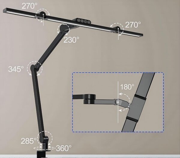 Lampada da tavolo LED dimmerabile con funzione Touch LED/24W/230V 3000-6500K CRI 92 nero