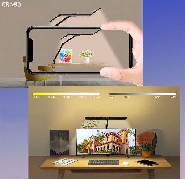 Lampada da tavolo LED dimmerabile con funzione Touch LED/24W/230V 3000-6500K CRI 92 nero