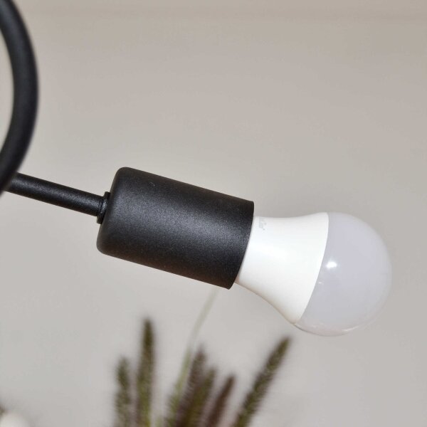Lampadario a plafone OXFORD 4xE27/15W/230V nero/turchese