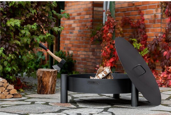 Coperchio in Acciaio Naturale da 62 cm per Braciere - Artigianale di Alta Qualit�, Prodotto in Europa