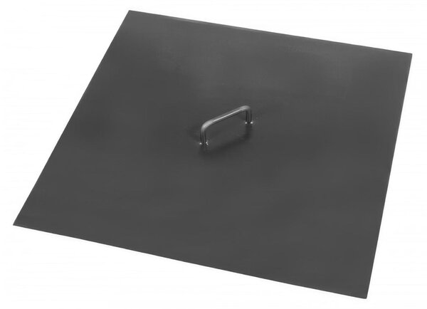 Coperchio 71,5x71,5 cm in Acciaio Naturale per Braciere - Artigianale di Alta Qualit�, Prodotto in Europa