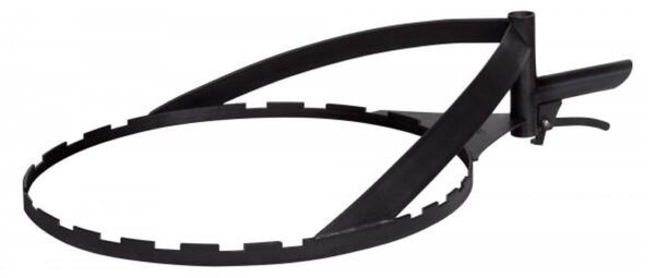 Cerchio per Spiedini da 50cm in Acciaio Naturale con Manico per Braciere BANDITO e MONTANA X - Artigianale e di Produzione Europea