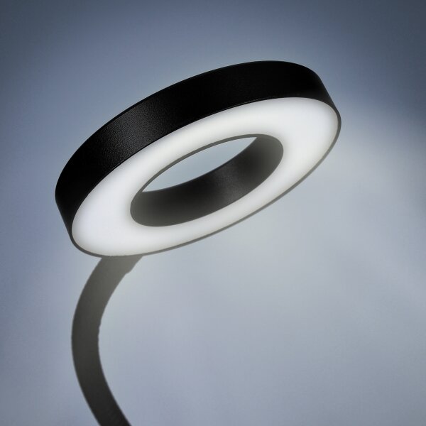 Solight WO66-B- Lampada da tavolo LED dimmerabile con clip LED/8W/230V 3000/4000/5000K nera