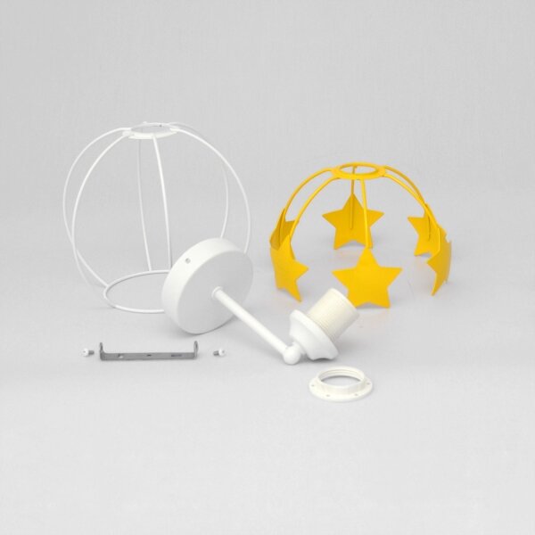 Applique per bambini STARS 1xE27/15W/230V giallo/bianco