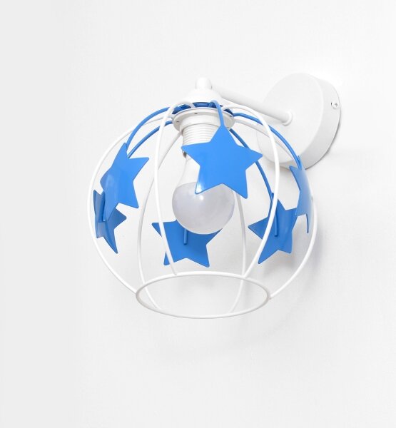 Applique per bambini STARS 1xE27/15W/230V blu/bianco