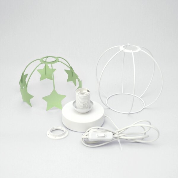 Lampada da tavolo per bambini STARS 1xE27/15W/230V verde/bianco