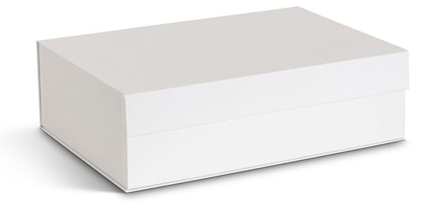Scatole in set con coperchio bianche in cartone 3 pz 42,5x29,5x13 cm Kian Paper Laminate – Bigso